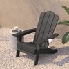 Flash Furniture Gray Adirondack Patio Chair with Cupholder LE-HMP-1044-10-GY-GG